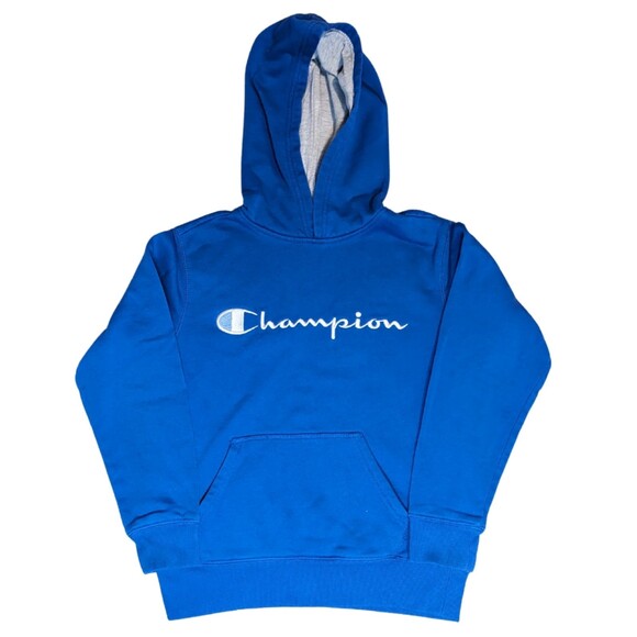 Champion Blue Hoodie Size Kids Medium - Picture 1 of 6